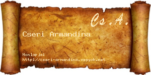 Cseri Armandina névjegykártya